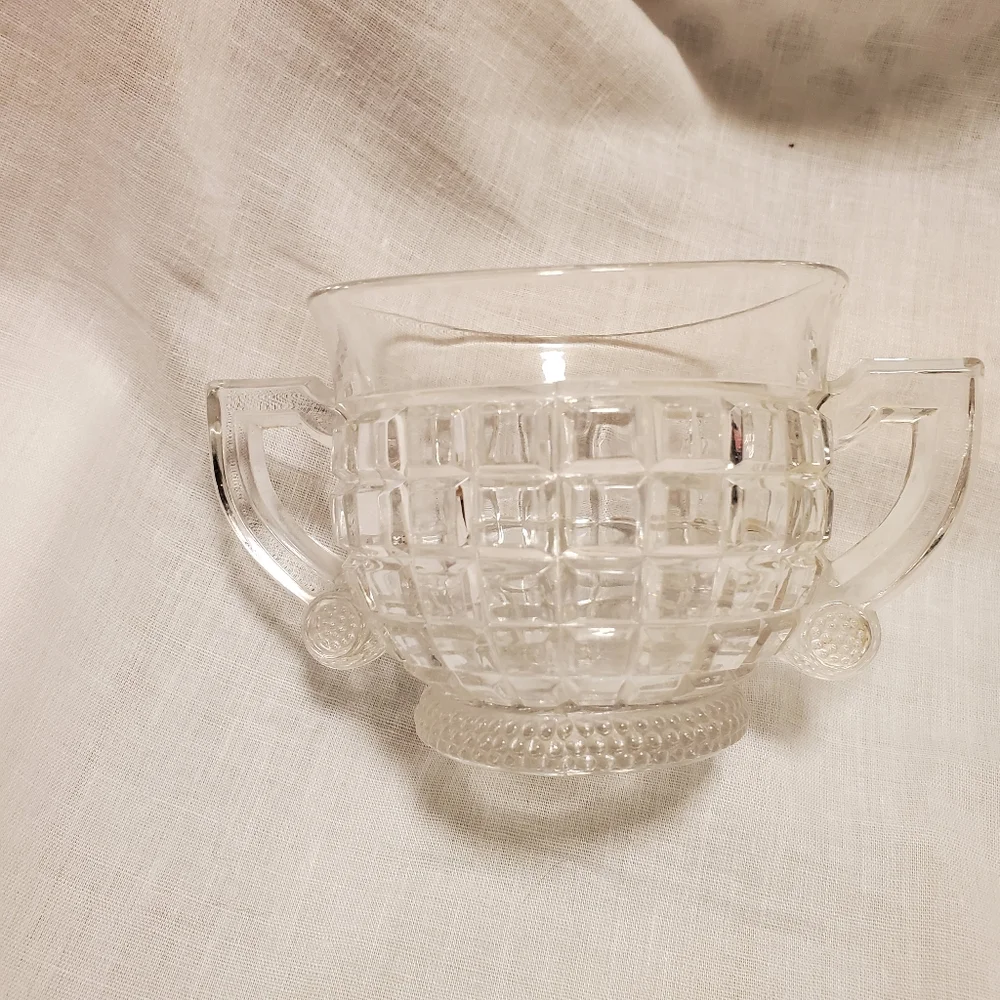 Heisey Victorian Pattern Open Sugar Bowl